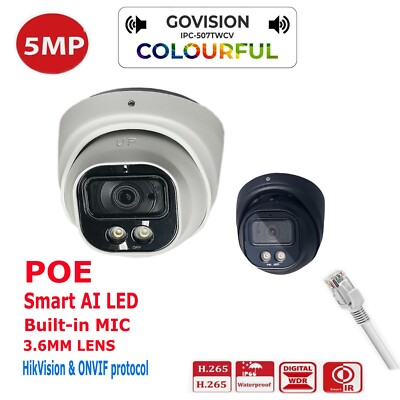 Security Cameras Go Vision Cctv Govision 5MP 3K HD POE IP CCTV