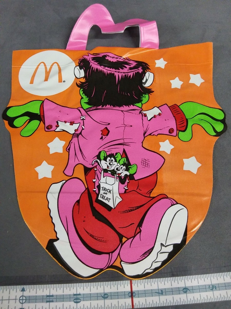 1990 McDonalds Happy Meal Halloween Bag Frankenstein Trick