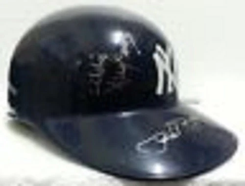 Phil Rizzuto, Joe Torre, Eddie Layton Signed Replica Helmet - NY Yankees  JSA - Image 3 of 4