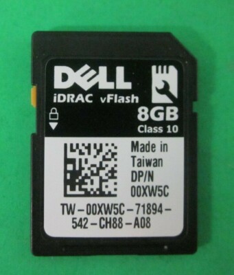 Genuine Dell Poweredge R610 R710 R810 R910 iDRAC 8GB SD Card 0XW5C | eBay