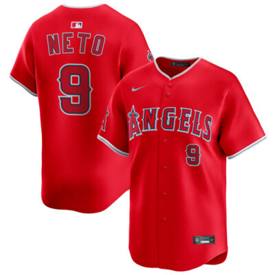 Los Angeles Angels Zach Neto #9 Nike Red Alternate 2025 MLB