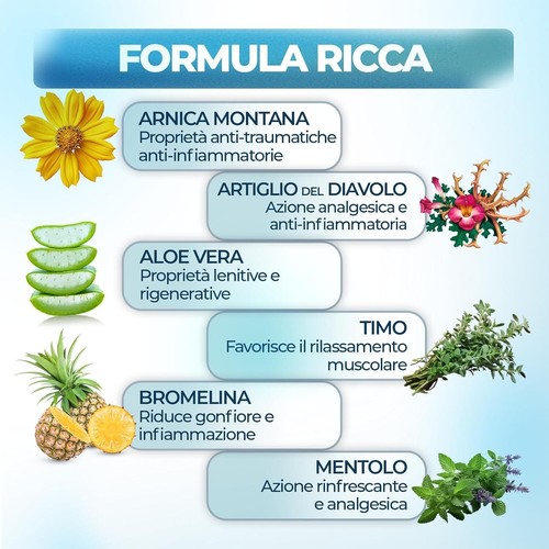 Arnica Gel per Cavalli Uso Umano 500ml Extra Forte Con Artiglio Del Diavolo - Foto 3 di 6