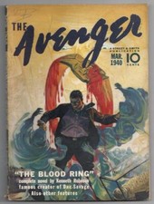 The Avenger Mar 1940 Norman A Daniels; Robeson; HW Scott Cvr - Pulp