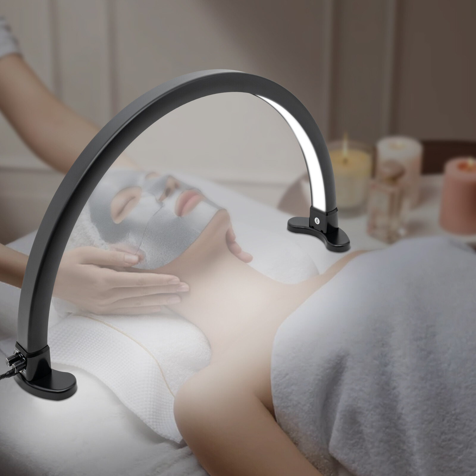 40W LED Half Moon Light 2400 Lumen Non-dazzling Nail Desk Lamp Adjustable Light
