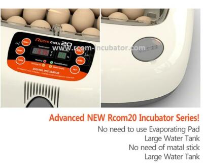 Rcom Max 20 MX-20 Digital Fully Automatic Incubator with Autoturn