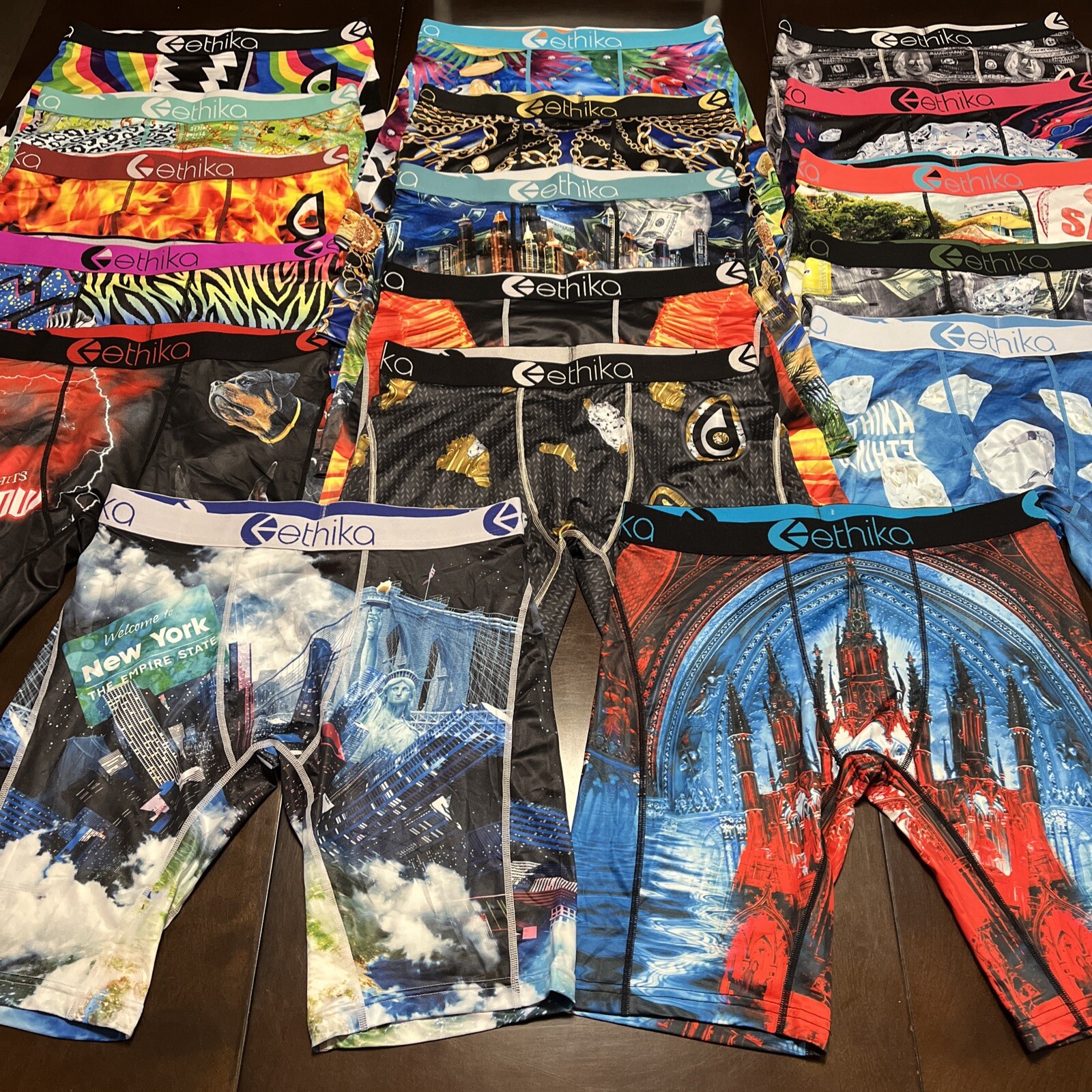 Lot Of (17) ETHIKA Designer Men's Underwear Boxer Brief The Staple