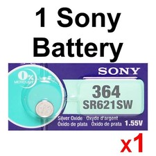 1 SONY 364 SR621SW SR621 LR621 SR60 Silver Oxide Watch Battery 0 Mercury
