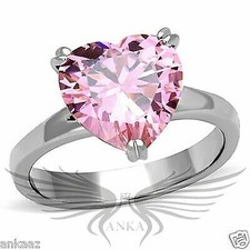 Brilliant 5Ct Heart Rose Cubic Zircon CZ AAA Engagement Ring 5 6 7 8 9 10 Tk1513