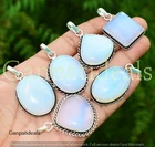 Opalite Gemstone Fashion Pendant 5pcs Lots 925 Sterling Silver Plated Jewelry