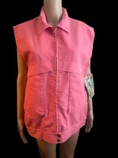 Vintage 1984 Women's Gitano 2 Sportswear Pink Vest Sleeveless Jacket Medium Nwt