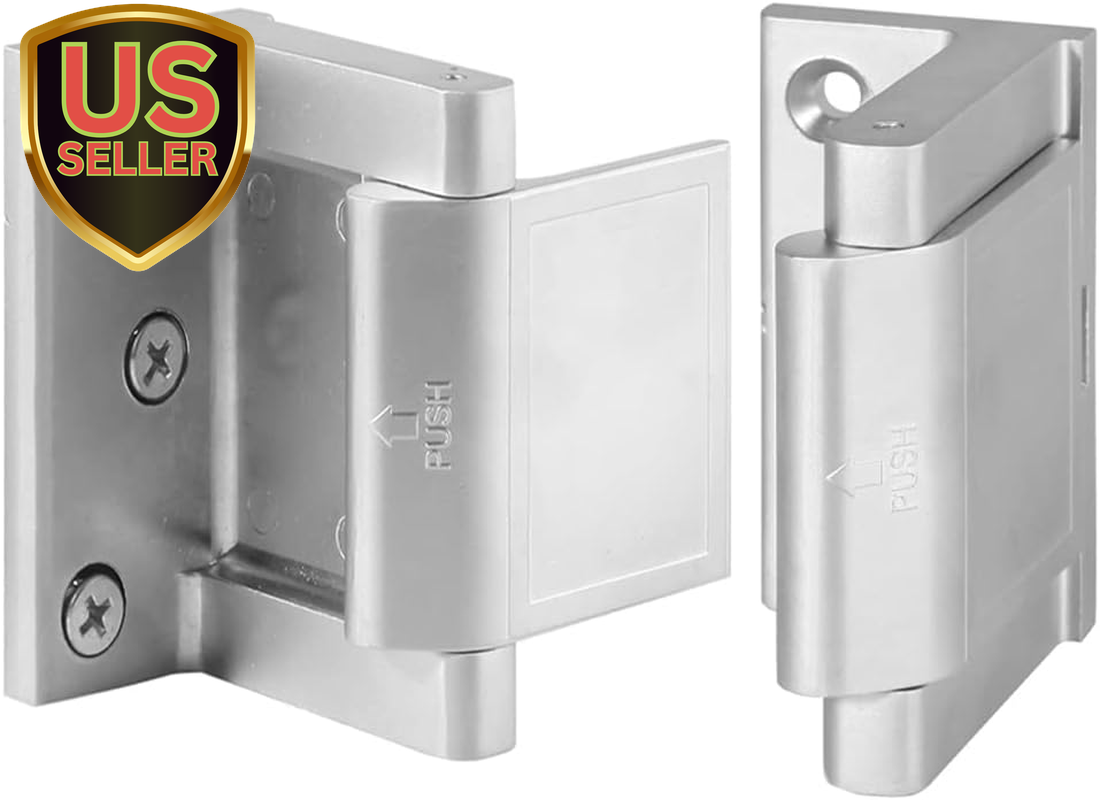 Child Proof 2-Pack Home Security Door Reinforcement Locks - Upgraded Design  