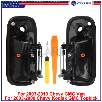 for 2003-2009 Chevy Kodiak GMC Topkick Outside Door Handles Front Pair