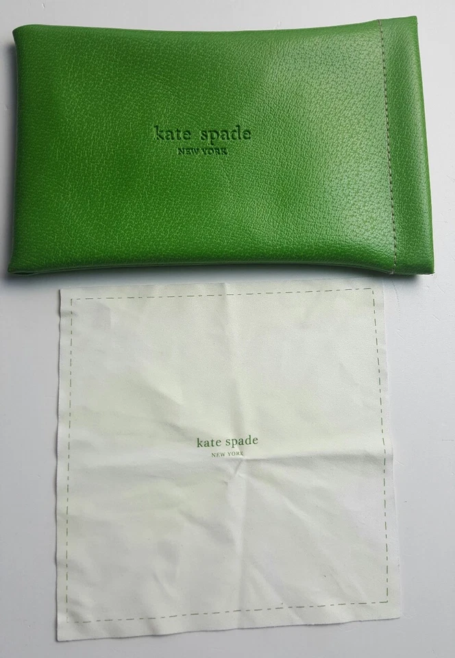 FUNDA BOLSA GAFAS DE SOL KATE SPADE VERDE CON PAÑO DE LIMPIEZA Foto 4 de 4