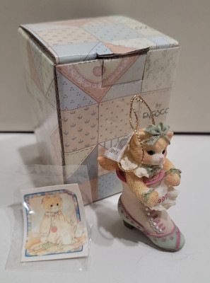 NIB ENESCO Calico Kittens Kitten in Shoe 1999 Retired