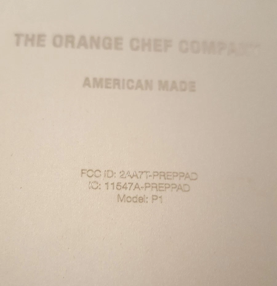 THE ORANGE CHEF PREP PAD (ESCALA DE ALIMENTOS INTELIGENTES) Foto 4 de 4