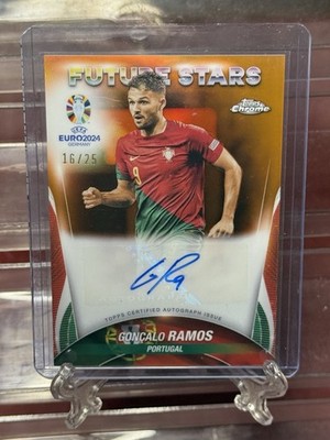 Goncalo Ramos - Potugal Future Stars - 2024 Euros Chrome - Orange Auto /25