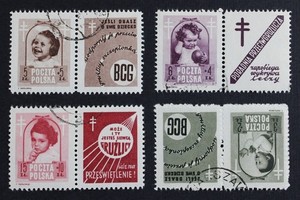 CKStamps: Poland Stamps Collection Scott#B59-B62 CTO H OG 