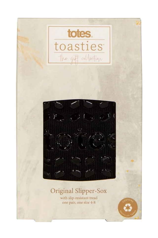 Totes Zapatilla Calcetines Mujer Original Suave Cálido Rayas Lisa Antideslizante Caja de Regalo 1 Pr Foto 2 de 4