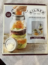 Kilner Spiralizer Jar 34 oz 1 Liter Includes Safety Band Blade Airtight Lid NIB