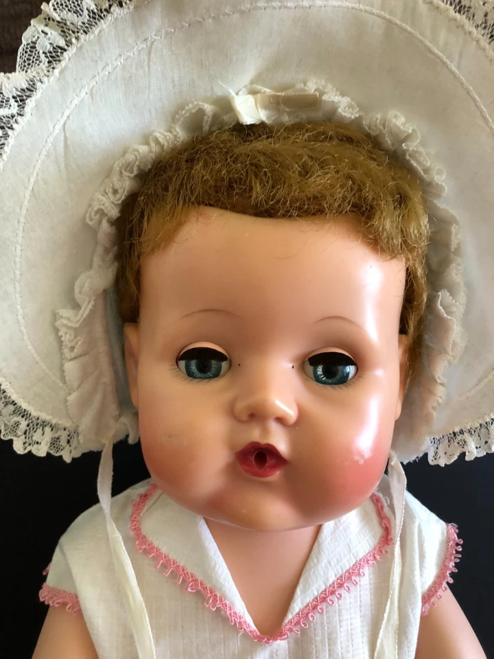 Vintage 1950s American Character Tiny Tears Rock A Bye Baby Doll 18" - Image 2 of 4
