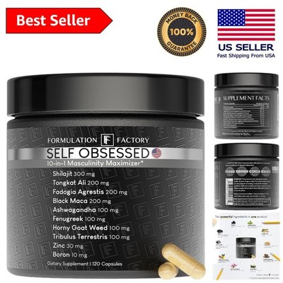 Self Obsessed 10-in-1 Masculinity Maximizer Supplement   120 Count Energy Boost