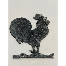 Silueta de gallo de metal vintage jardín patio arte veleta topper acento U2