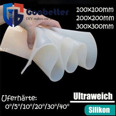 Silikon Platte Ultraweiche Silikonfolie mit geringer Härte Uferhärte: 0-40°