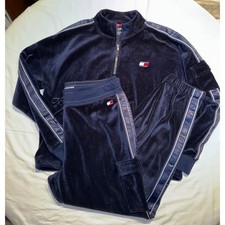 Tommy Hilfiger Sport Velour Tracksuit Set Navy Blue Women's L/G