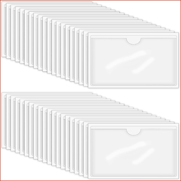 Etikettenhalter Selbstklebend Wasserfest 10 X 6 Cm 100 StüCk FüR BüRo Schule-image