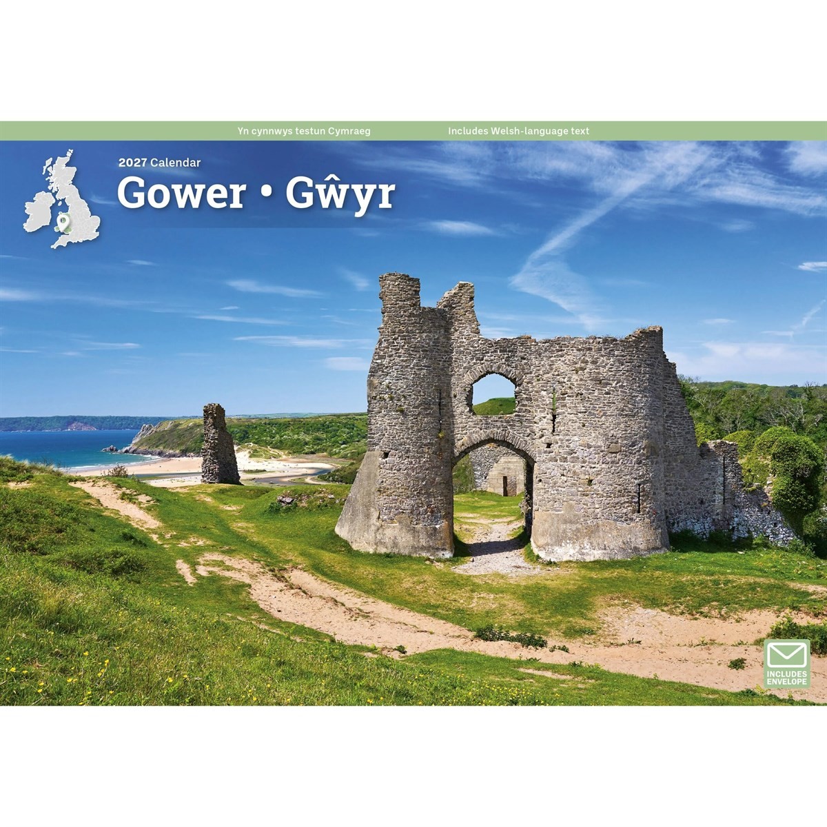 Gower A4 Calendar 2027, Wall Calendars, Month To View, Travel, Gift