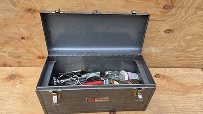 Sears Craftsman Toolbox w/ Assorted Tools   Vintage Metal
