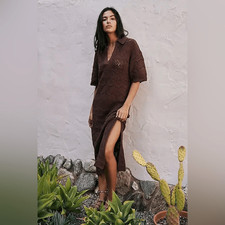 Free People FP BEACH Islamorada Fauxchet Sweater Maxi