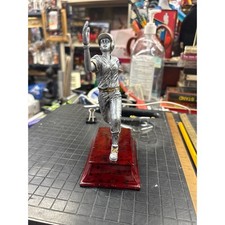 Elite Female Softball/Baseball Player Silver Resin Trophy on Rosewood Base