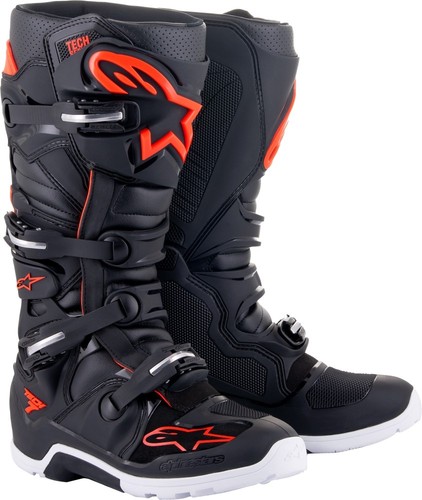 Alpinestars Tech 7 Enduro Boots (12, Black/Red Fluorescent)
