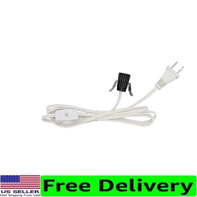 Versatile 6ft Clip-On Lamp Cord - Perfect for Christmas Village & Pumpkin Lights