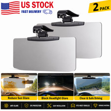 2pcs Day Night Universal Hd Sun Visor Extension Car Anti Glare Driving Tac Visor