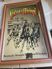 KENTUCKY TAVERN Bourbon Whiskey 109Th Derby Straight Original Vintage Bar Mirror