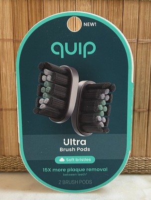 quip Ultra Easy Click Brush Pod Sonic Electric Toothbrush Replacement Heads BN
