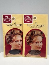 VINTAGE NEW 1982's Goody 16 Wave Net Elastic Edge Brown and Black Set USA