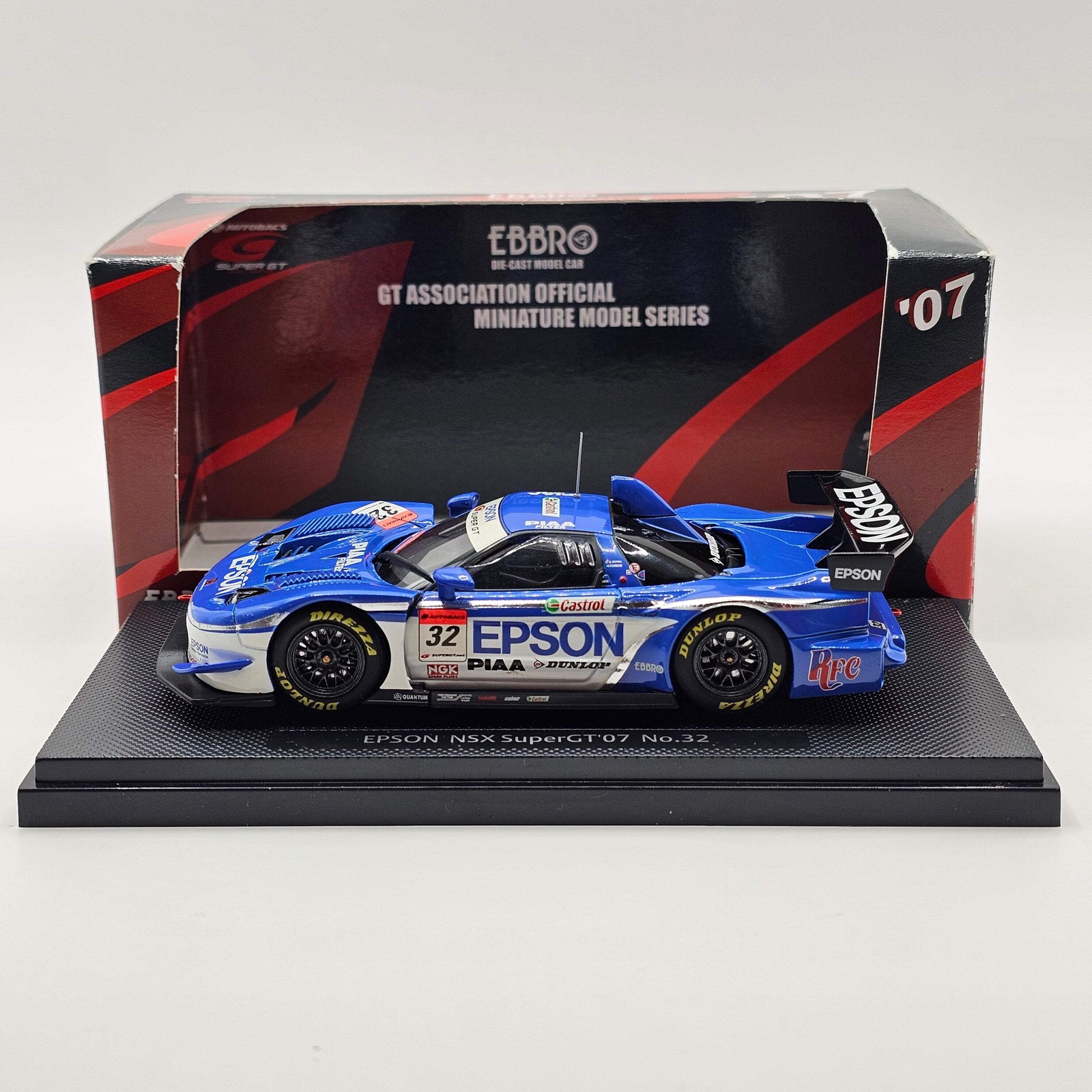 EBBRO Honda NSX GT500 #32 Epson Nakajima Racing Super GT 2007 1/43 Scale