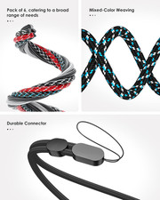 Hand Wrist Strap Lanyard, 6 Pack Adjustable Colorful Nylon Hand Wrist Straps ...