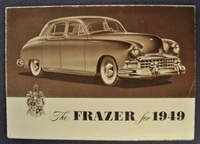 1949 Frazer Manhattan Sedan Sales Brochure Folder Browntone Nice Original 49