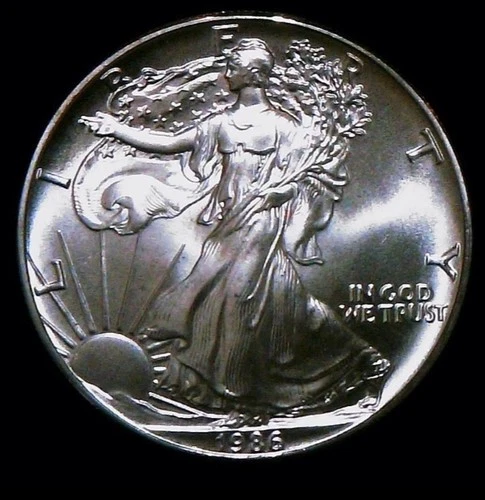 1986 Key Date - Unc American Silver Eagle 1 Troy Oz .999 Fine Silver