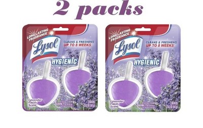 2 Lysol No Mess Automatic Toilet Bowl Cleaner Lavender 2/Pack 83722
