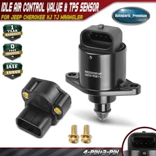 2x Idle Air Control Valve & Throttle Position Sensor Set for Jeep Cherokee XJ TJ