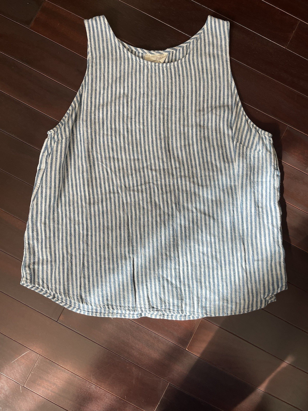 Universal Threads Blue White Striped Sleeveless T… - image 1
