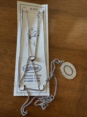 Vintage Automade Sterling Silver Soldered Links 16 Inch Chain Necklace on Card