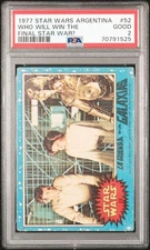 1977 Star Wars Argentina ( Stani ) Who Will Win The Final War? #52 PSA 2