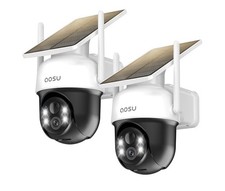 AOSU Solar Camera Security Outdoor 2K Wire Free Security Cameras Wireless 2pack