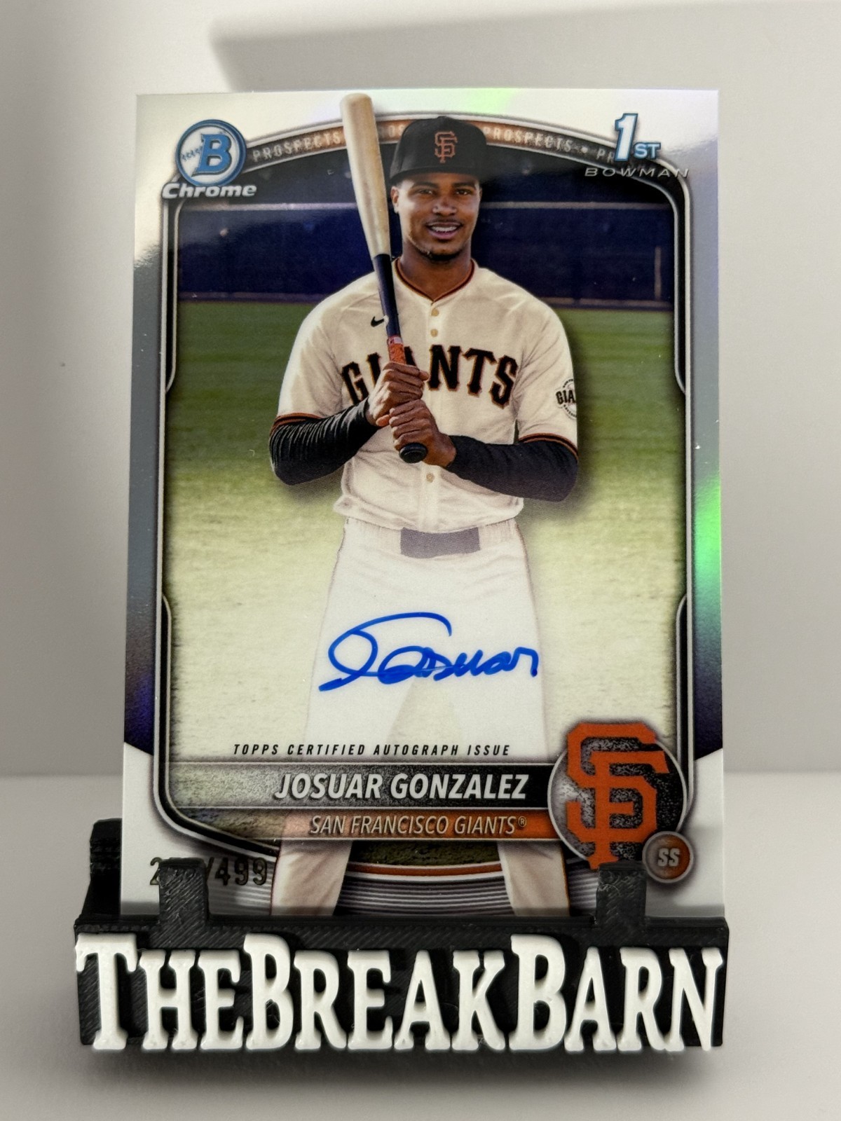 2025 Bowman Chrome 1ST REFRACTOR AUTO /499 JOSUAR GONZALEZ GIANTS!!